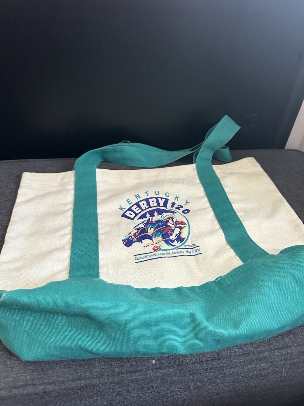 Vintage 1994 Kentucky Derby 120 Tote Bag Churchill Downs Horse Racing Canvas